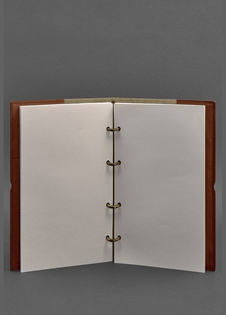 Кожаный блокнот А4 на кольцах (Софт-бук) 9.0 в мягкой обложке светло-коричневый Краст (A-027499) BlankNote (328961658)