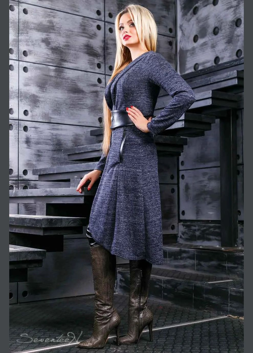 Темно-синий демисезонный кардиган Seventeen