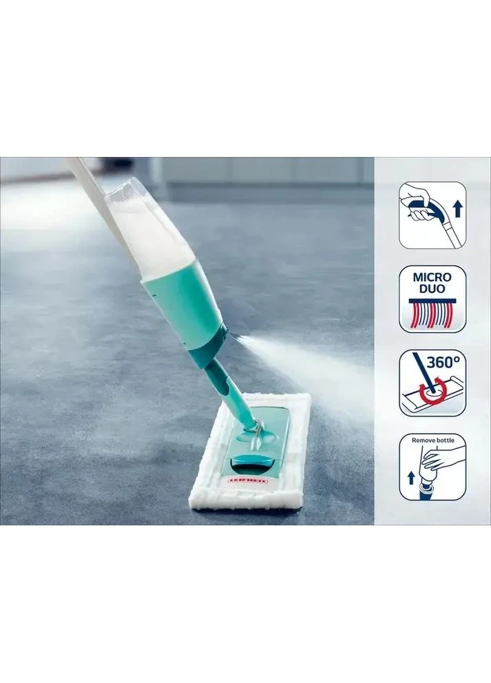 Телескопическая швабра с распылителем Easy Spray XL, 140 см, для мытья полов 650 мл (56696) Leifheit (370678679)