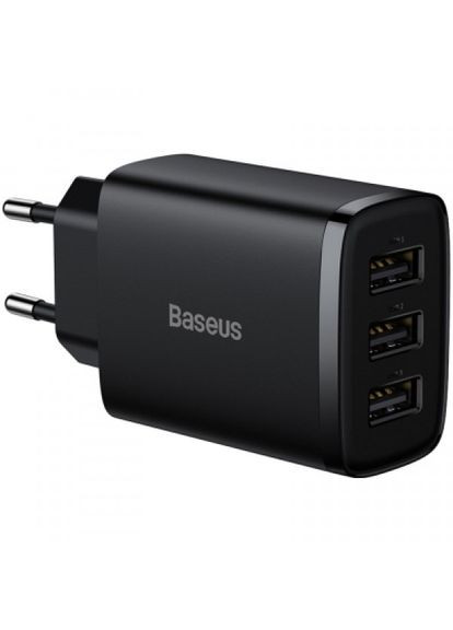 Зарядний пристрій Baseus compact charger 3u black (268146191)