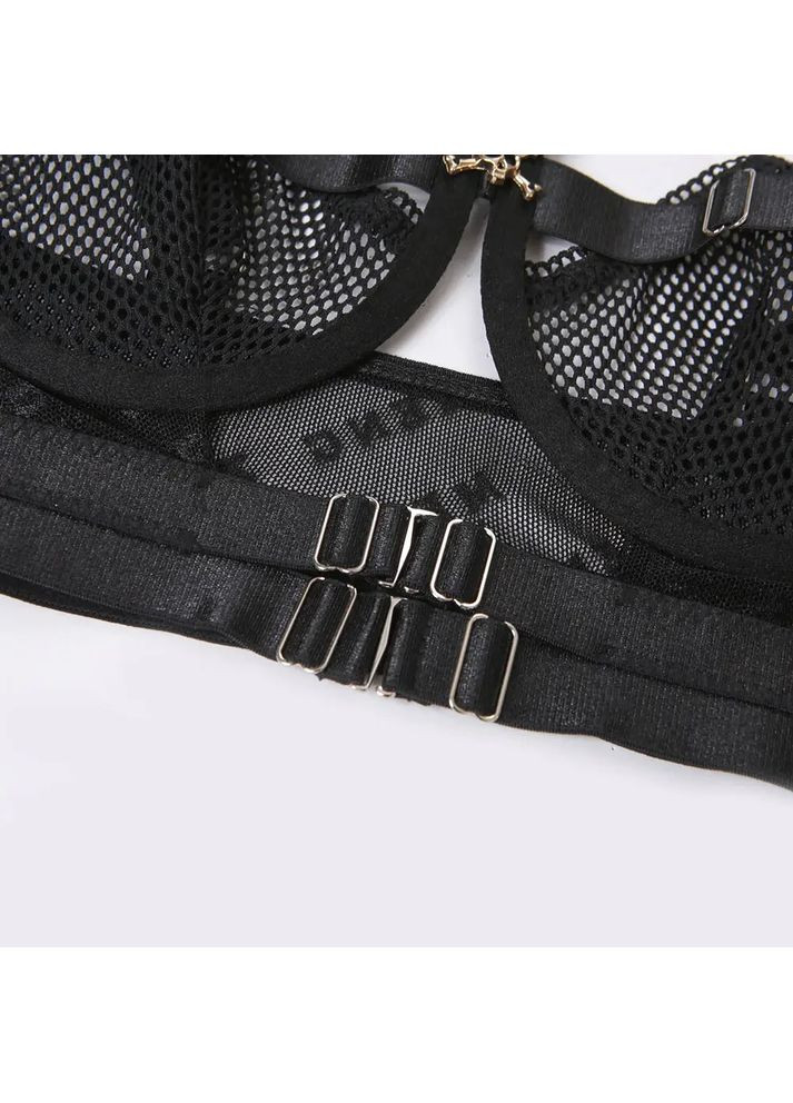 Черный демисезонный кружевной комплект с поясом и гартерами. соблазнительный черный кружевной комплект женского нижнего белья с поясом и гартерами. China