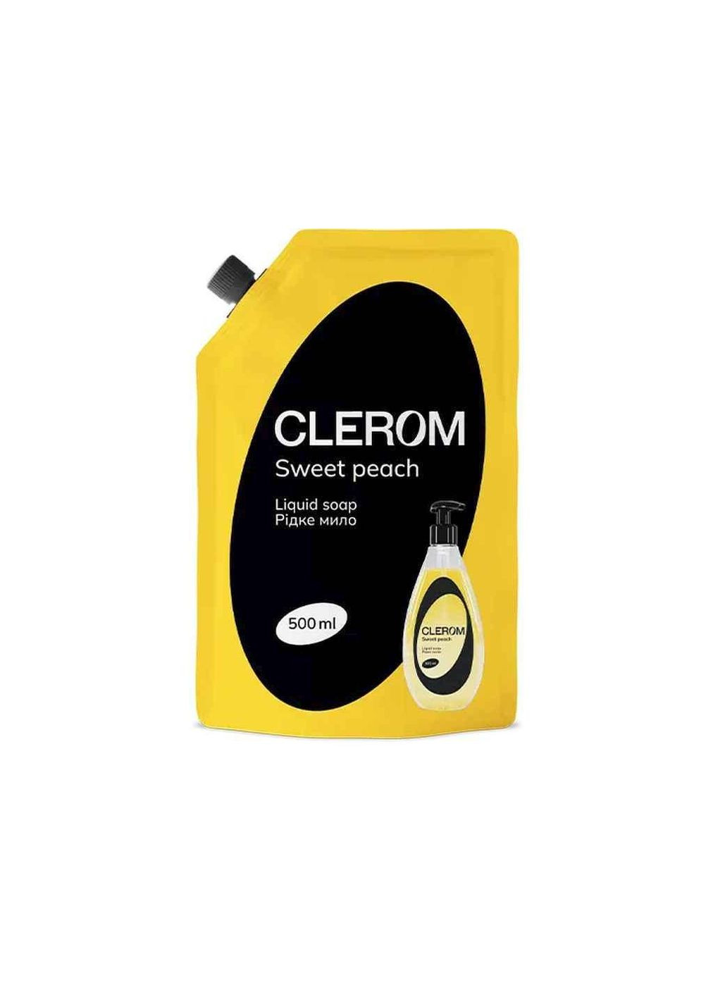 Мило рідке 500мл дой-пак Sweet peach ТМ Clerom (364208737)
