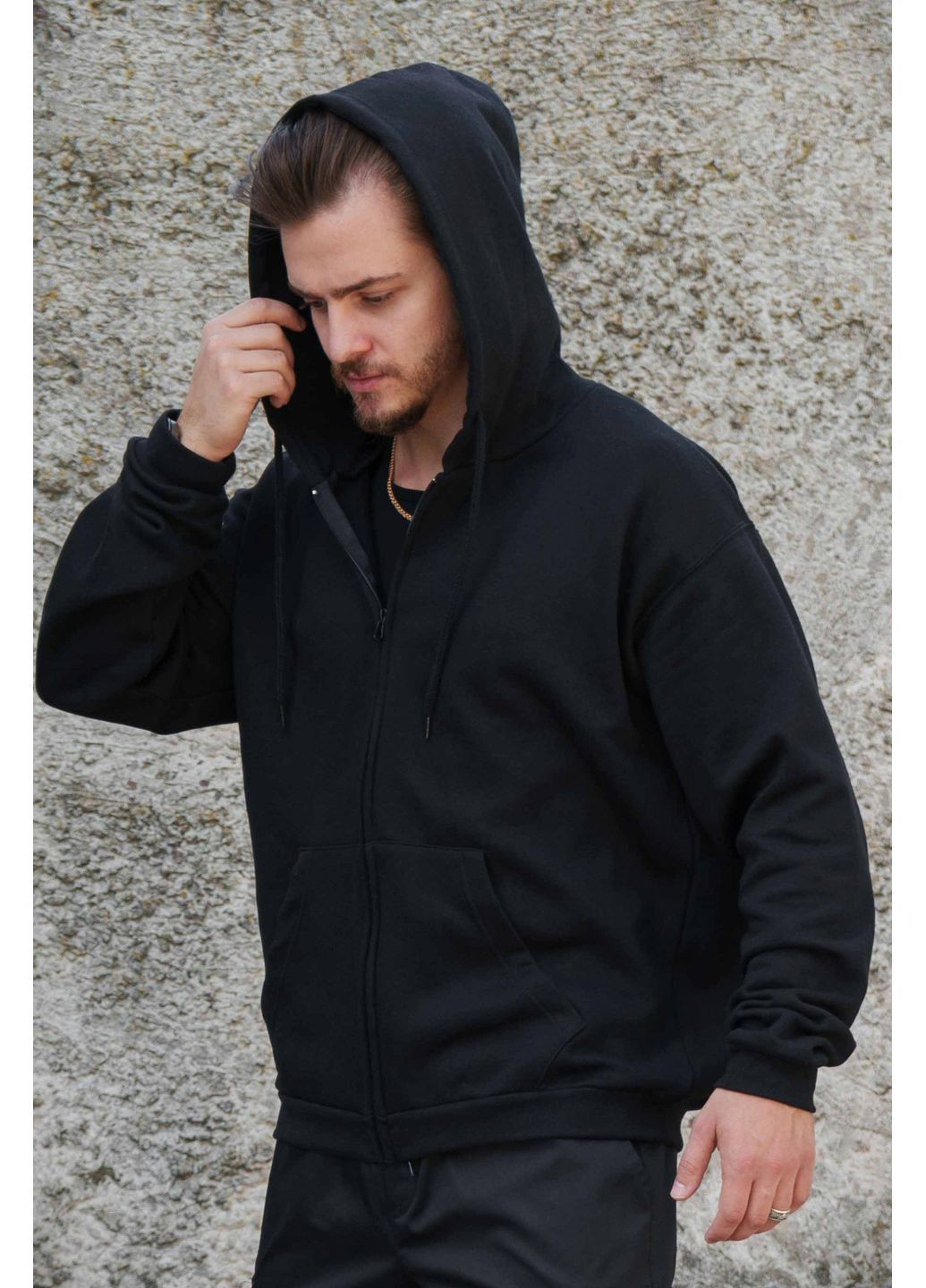 Чоловіче Утеплене Зіп Худі На Флісі Зіпер Kane З Принтом Hopeless Without (362206939)