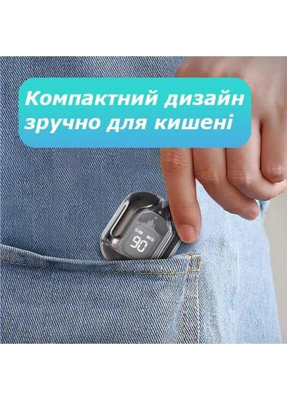 Бездротові навушники AIR 31 з прозорим зарядним кейсом, вакуумні bluetooth 5.3, колір чорний No Brand (359502828)