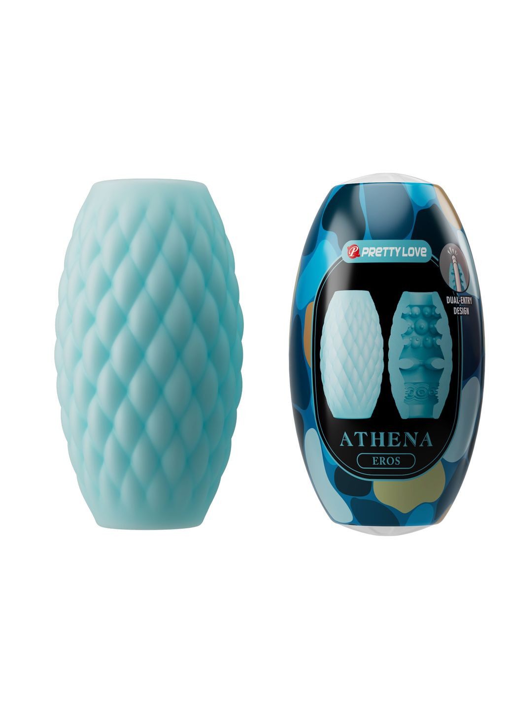 Мастурбатор яйце Athena Eros блакитний, 7.6 х 4.2 см Pretty Love (361670495)