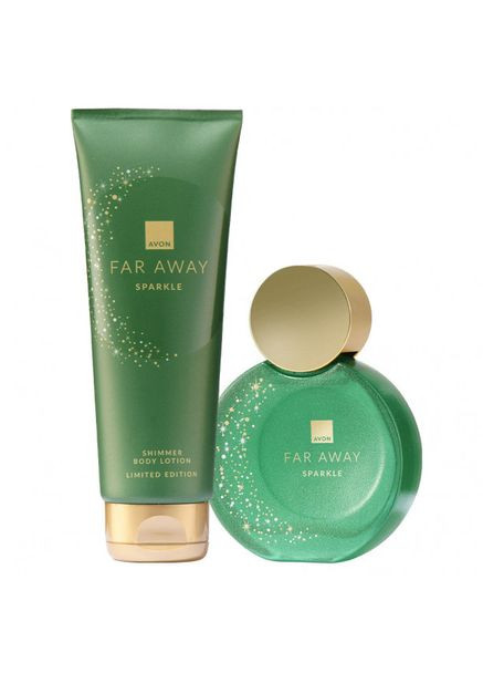 Набір Far Away Sparkle (Парфумна вода 50 мл + Лосьйон для тіла 125 мл) Avon (368783464)