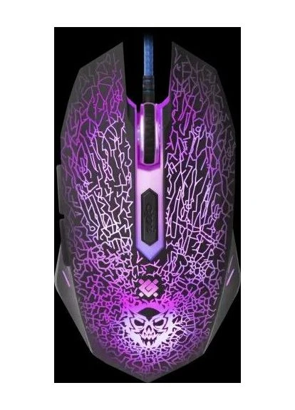 Миша Shock GM-110L,, USB, оптична, 800/1800/2400/3200 dpi, 5 програмованих кнопок, підсвічування переливається, редактор Defender (395348084)