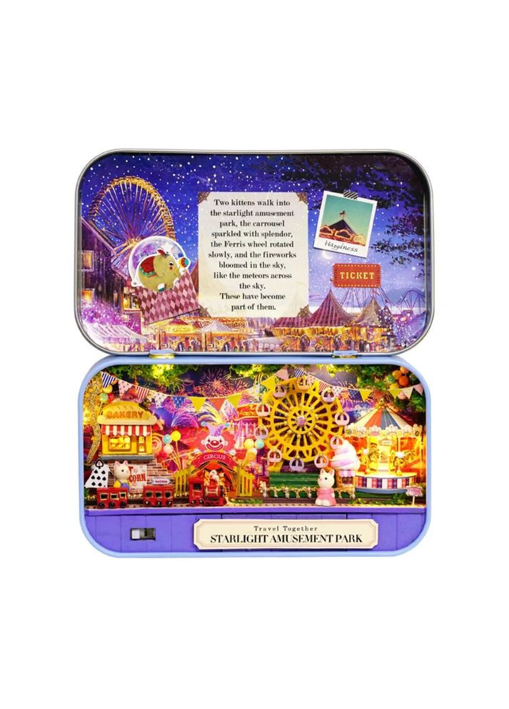 Міні румбокс у металевій скриньці Парк атракціонів DIY House Roombox Starlight amusement park Q-011 No Brand (362452863)