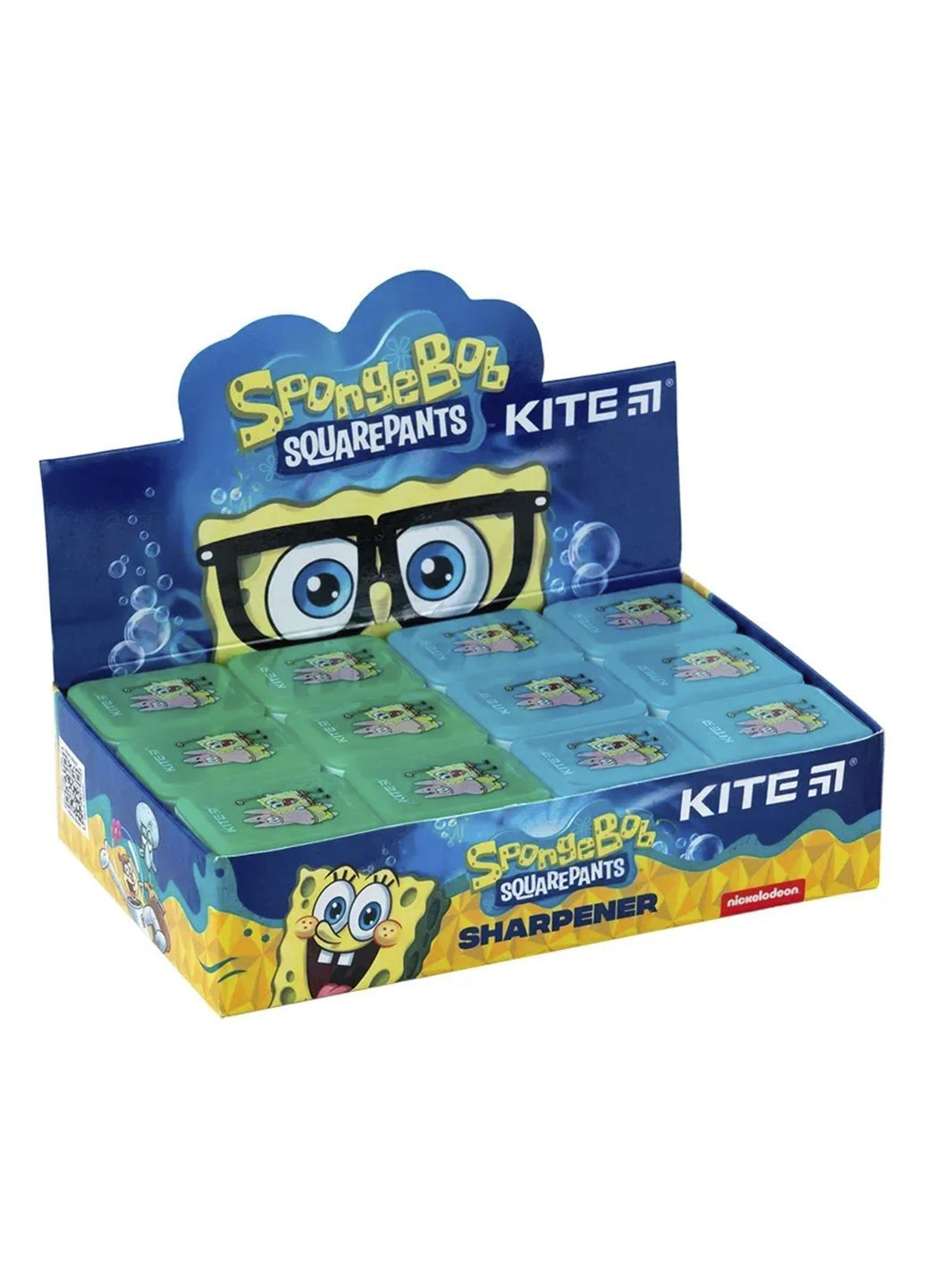 Точилка з контейнером прямокутна колір різнокольоровий ЦБ-00281407 Kite (343414608)