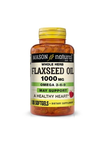 Жирні кислоти Лляна олія 1000мг, Омега 3-6-9, Flax Seed Oil 1000mg Omega 3 (MAV13131) Mason Natural Льняное масло 1000мг, Омега 3-6-9, Flax Seed Oil 1 (401742292)
