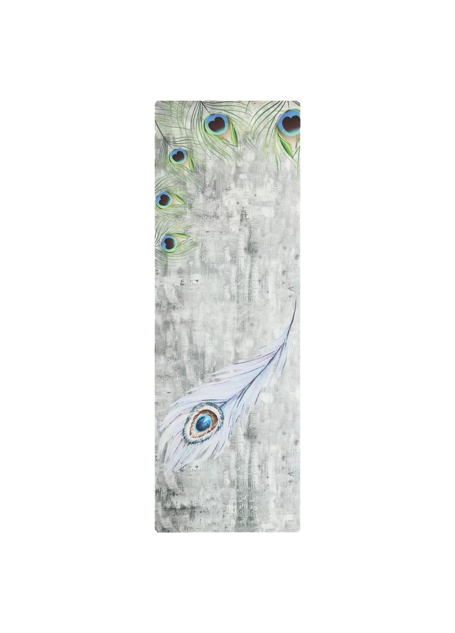 Коврик для йоги Замшевый двухслойный каучуковый 3мм Pro (размер 183x61x0,3см, салатовый) Record (361433538)