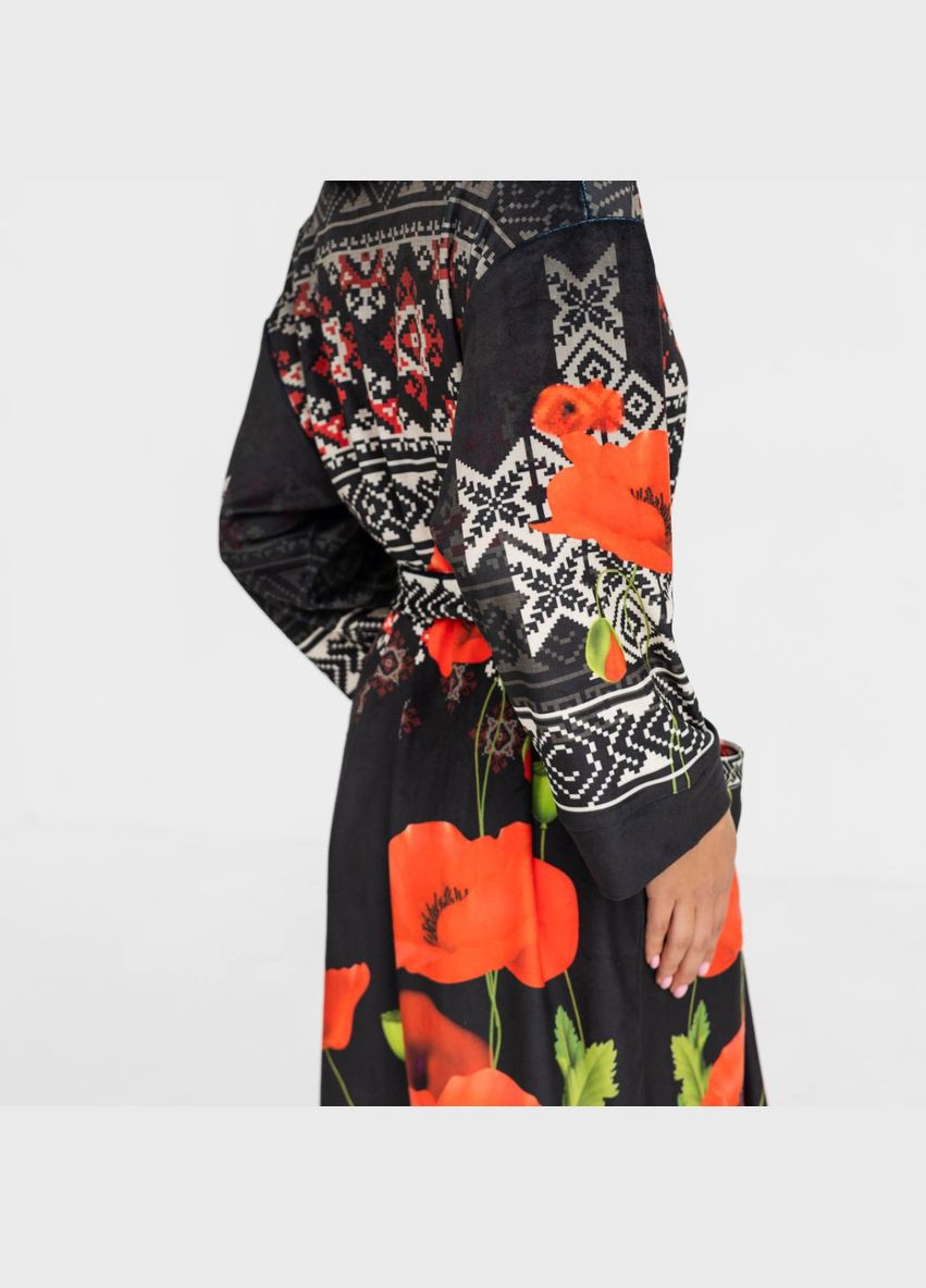 Халат женский из плюшевого велюра эксклюзивный National 18284 2XL-3XL FlexDress (336873829)