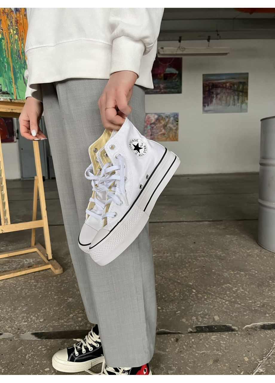 Белые демисезонные кеды мужские converse lift white конверс No Brand