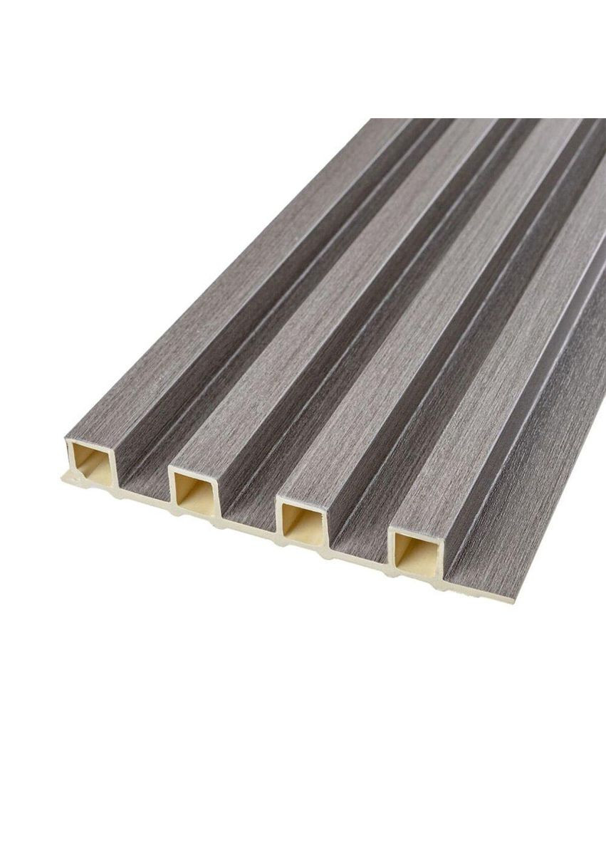 Декоративная стеновая рейка стальная серая 3000*160*23мм D (3DPanda-1528) Sticker Wall (323155068)