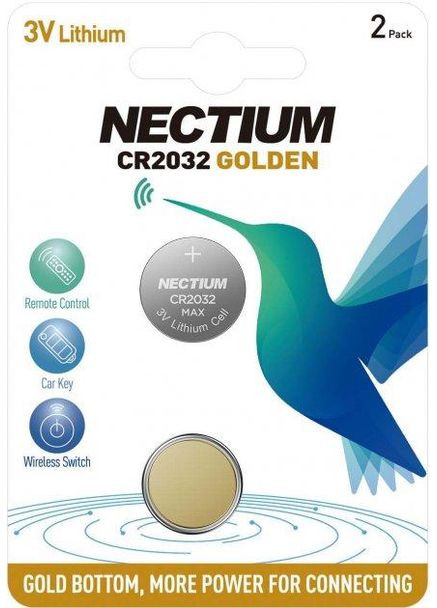 Батарейки Lithium Gold bottom 3V CR2032 (2шт) Nectium (370779242)