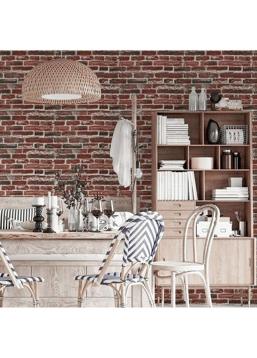 Декоративна 3D панель самоклейка 700х770х5мм Цегла червона Катеринославська (043) SW-00000031 Sticker Wall (354829315)