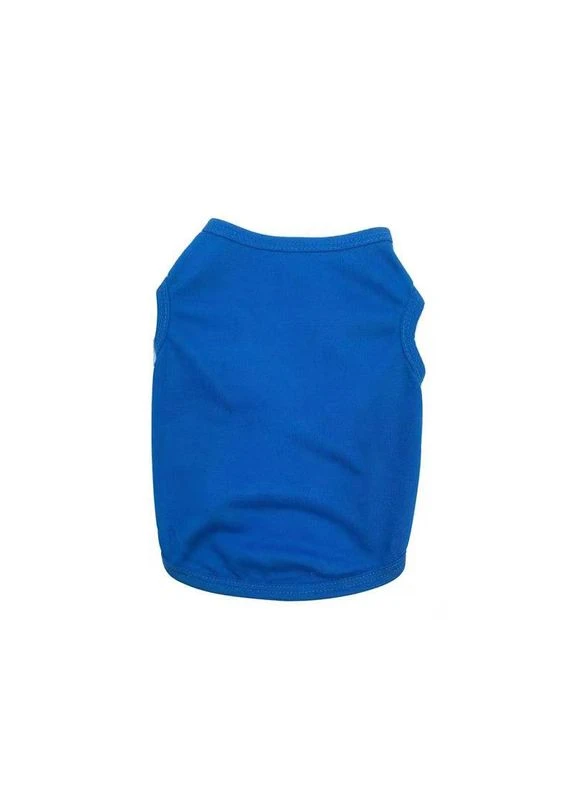 Хлопковая майка для котов и кошек Pet Style "Однотон" Синяя 2XL No Brand - (323235178)