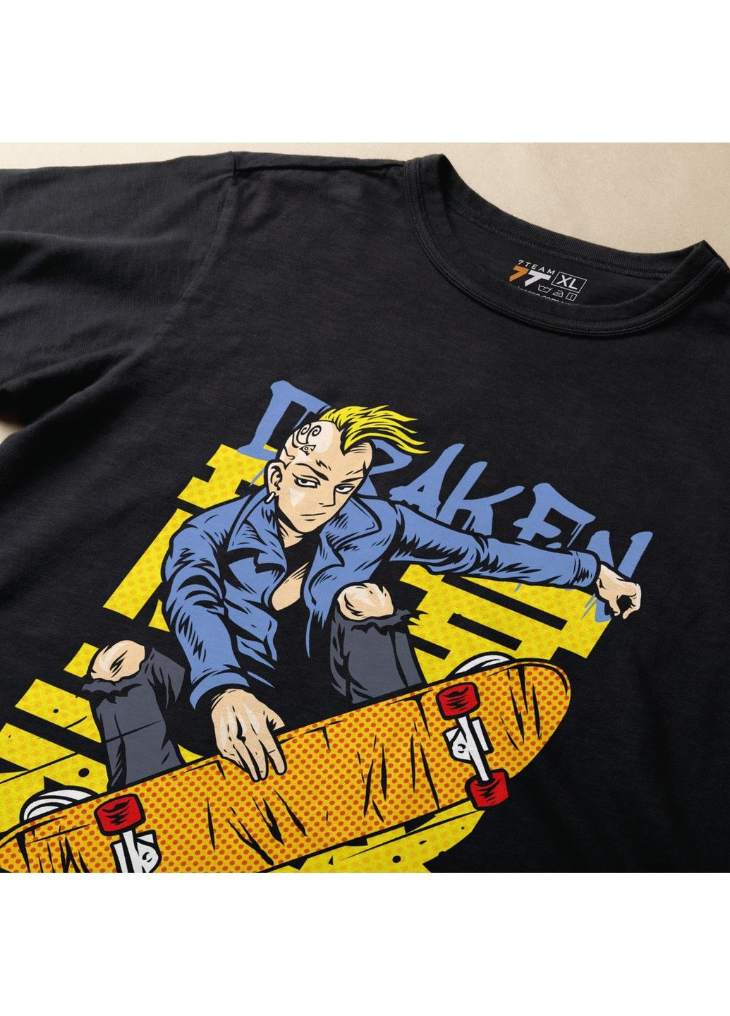 Черная футболка c принтом токийские мстители - рюгуджи кен (дракен) No Brand