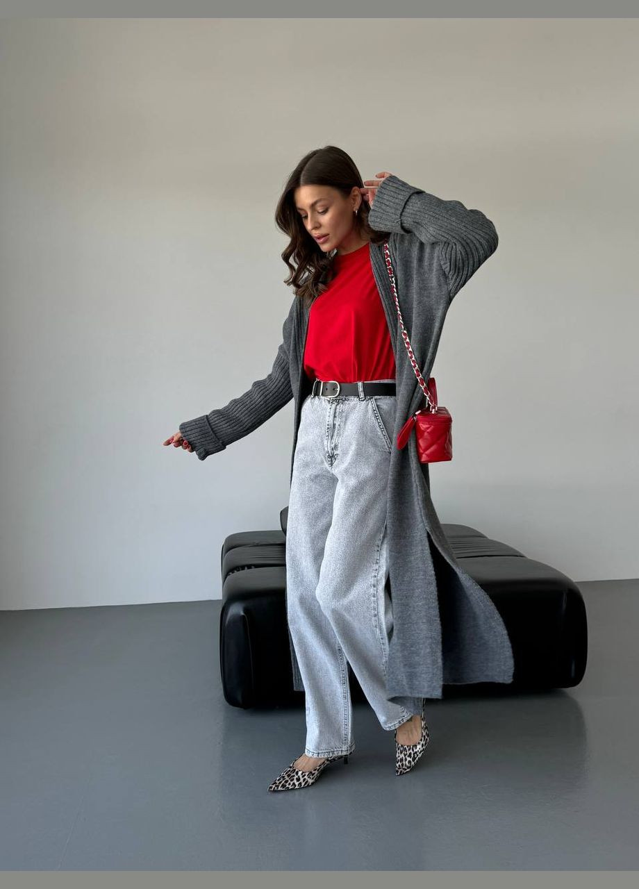 Жіночий кардиган довжини максі без застібки MonCher (347584656)