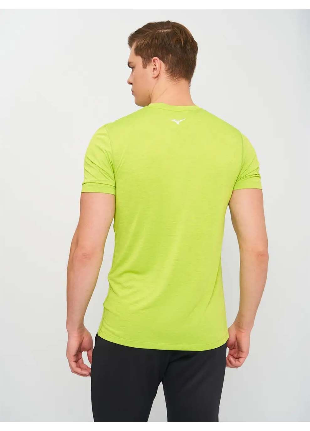 Зелена чоловіча футболка impulse core tee зелений Mizuno