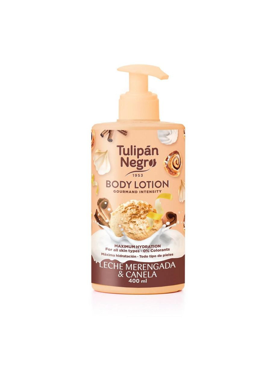 Tulipan Negro Лосьйон для тіла з дозатором Leche Merengada y Canela -Молочне бізе, 400 мл — Крем, Іспанія (314769750)