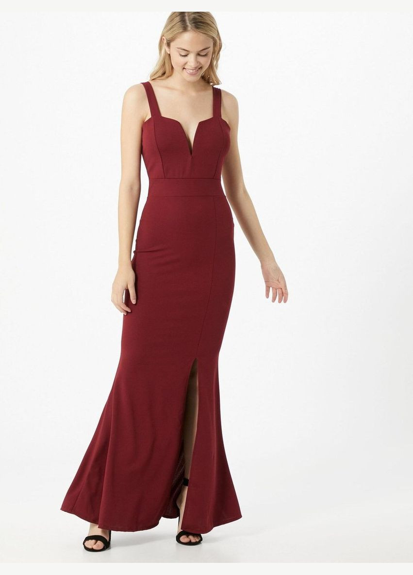 Темно-красное платье Wal G.