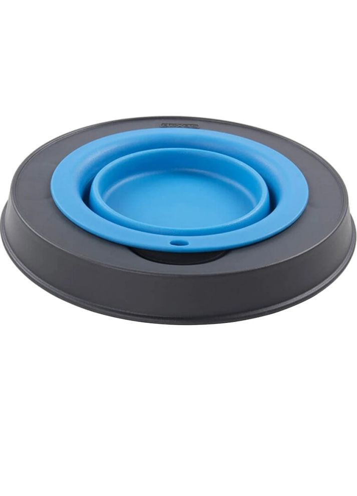 Миска одинарная Single Elevated Feeder Large на складной подставке 960мл, для собак, голубая Dexas (364489019)