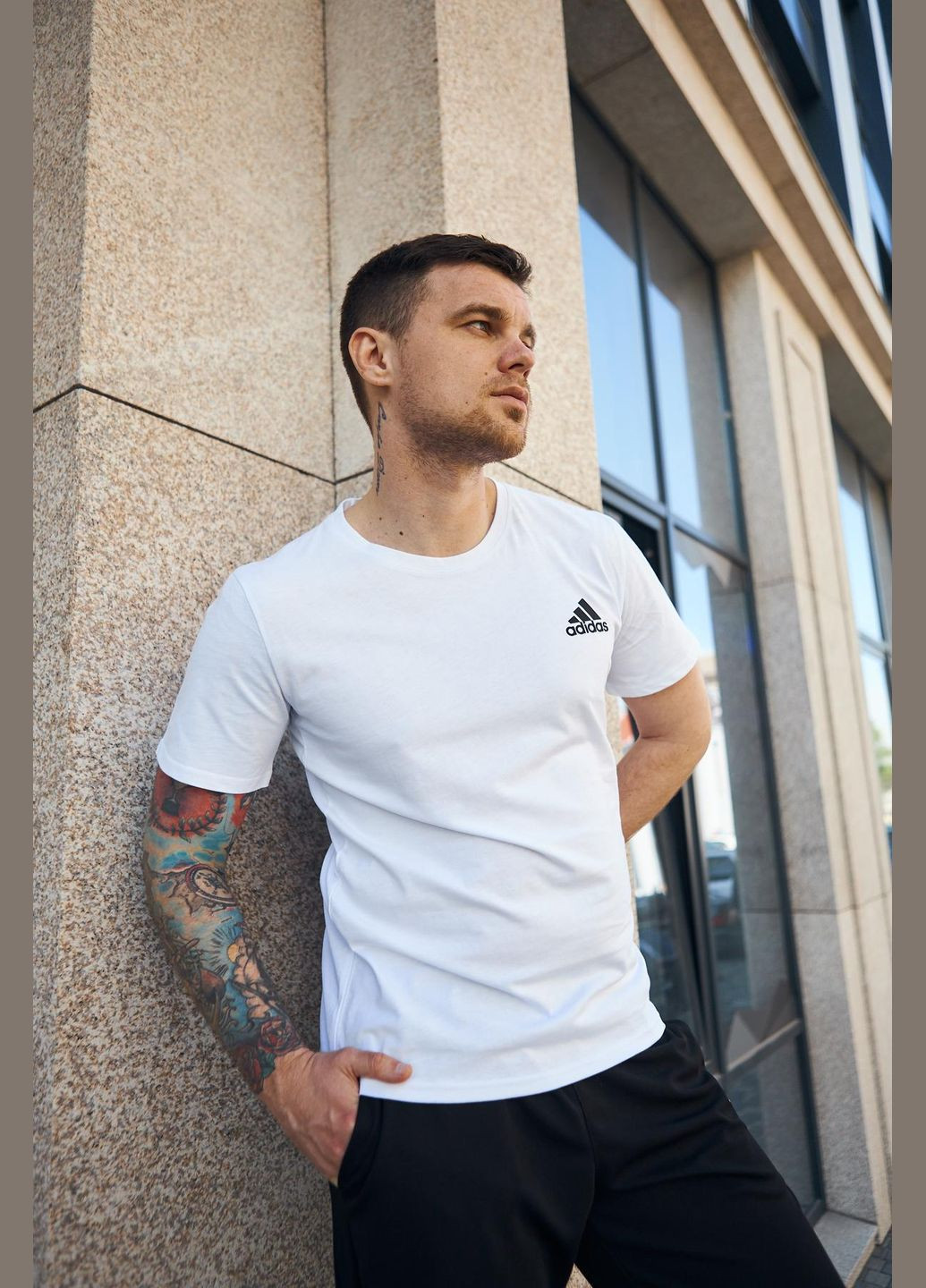 Біла футболка біла з коротким рукавом No Brand