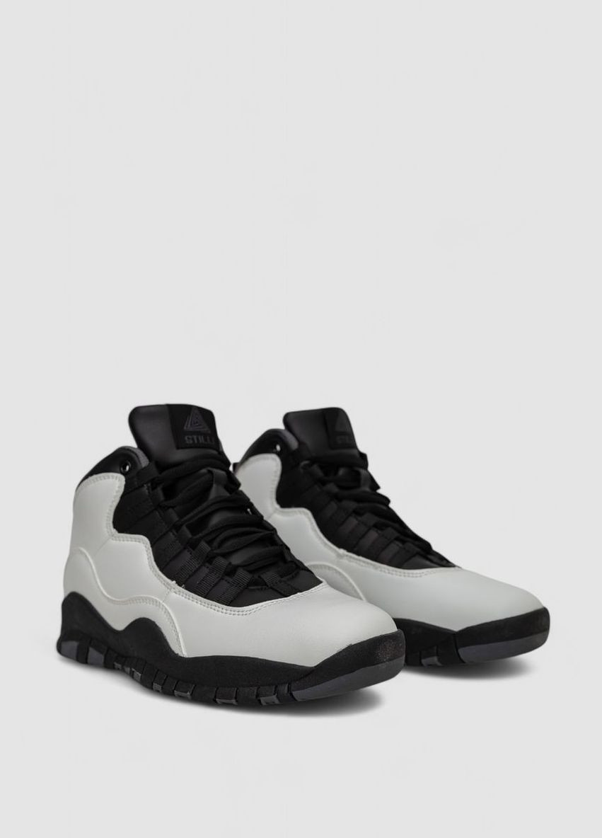 Черно-белые осенние ботинки мужские зимние на меху, 248rcx697 Ager