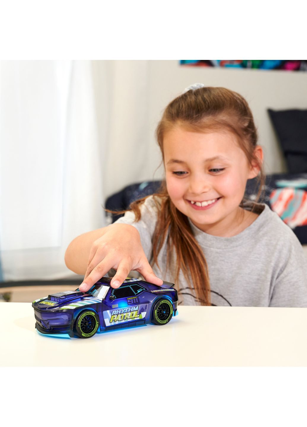 Полицейская машина Полицейский ритм, со звуком и светом, 20 см, синий () Dickie toys 3763008 (370705422)