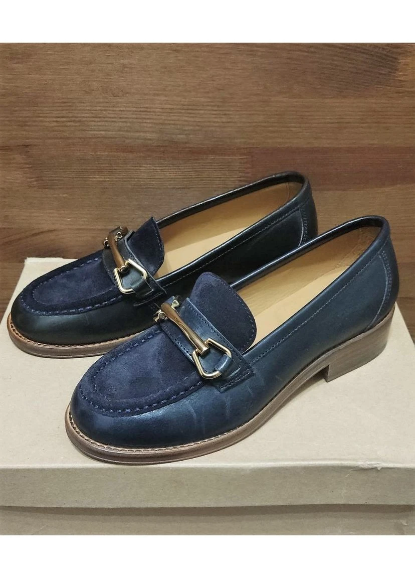 A.P.C. Мокасини жіночі A.P.C. IAK шкіряні Dark Navy,35 розмір лофери синій з, італія — демісезон (380501845)