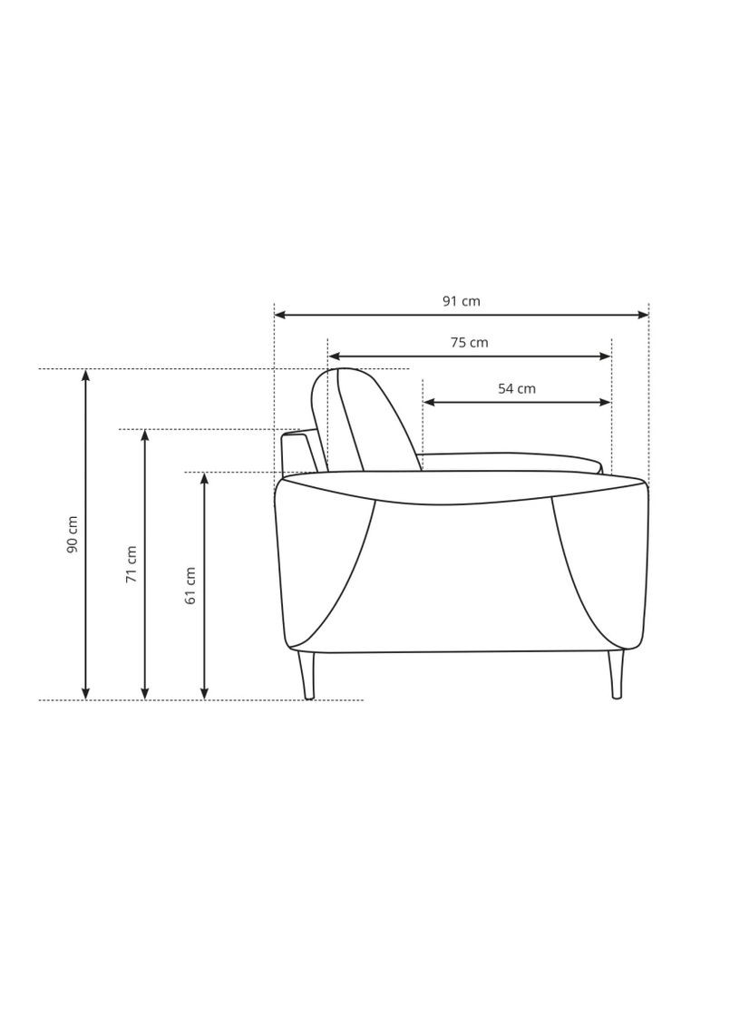 Крісло м'яке BOHO Ш102xВ90 см. Perfect Home (372178869)