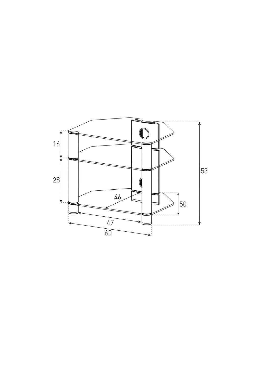 Подставка для AV аппаратуры Sonorous RX 2130-C-HBLK (318733008)