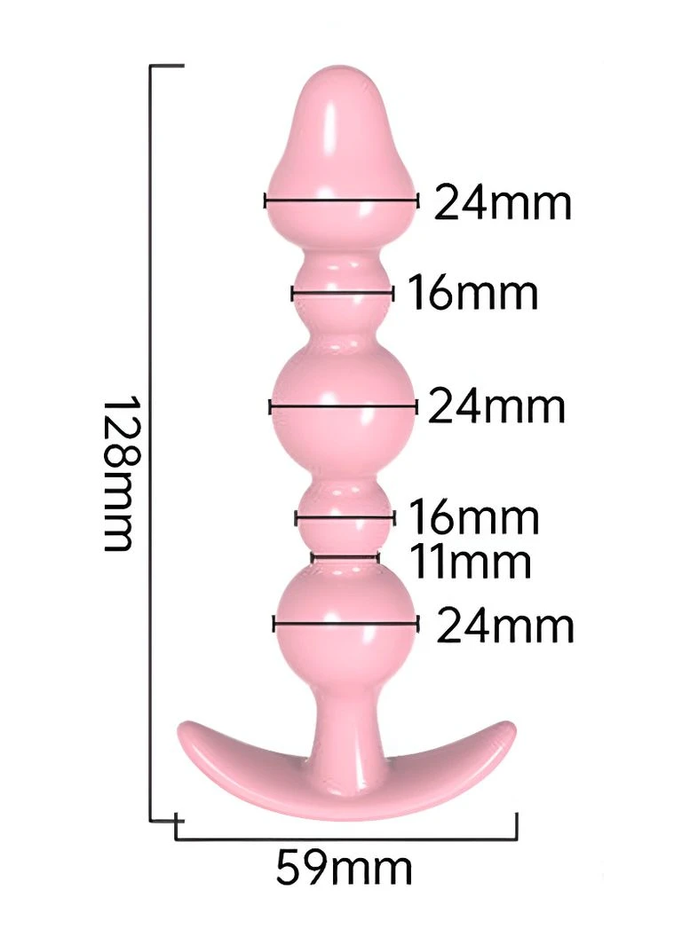 Анальные бусы розового цвета Anal Beads Meleon (389880754)
