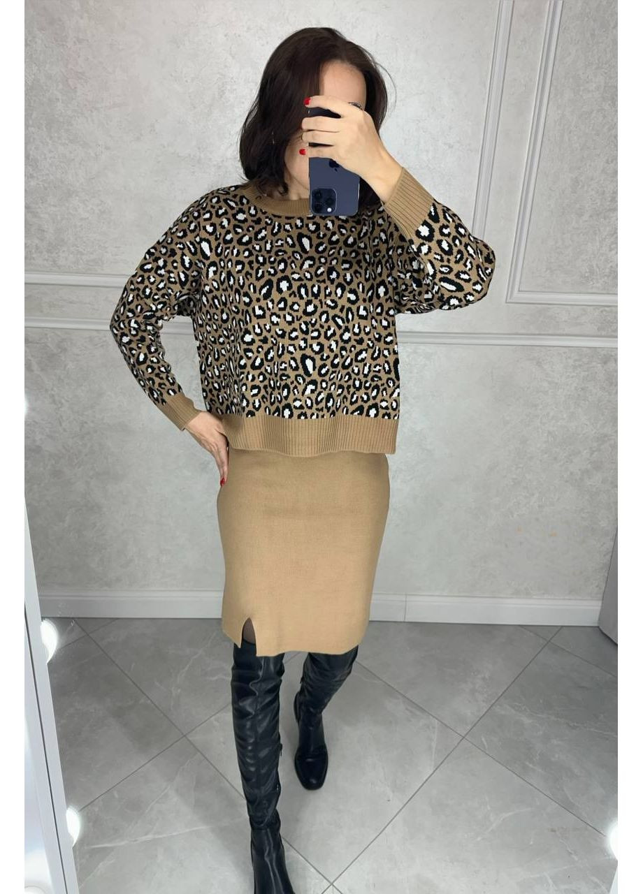 Жіноча трикотажна спідниця з розрізом - Заміри в описі DK/DL Мода без кордонів (366281271)