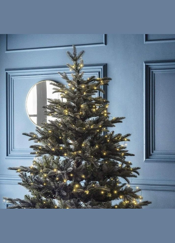 Гірлянда роса на зеленому проводі 150 метрів 1500 лед капля роси з режимами вулична гірлянда на пульті біла Niki Light (302243472)