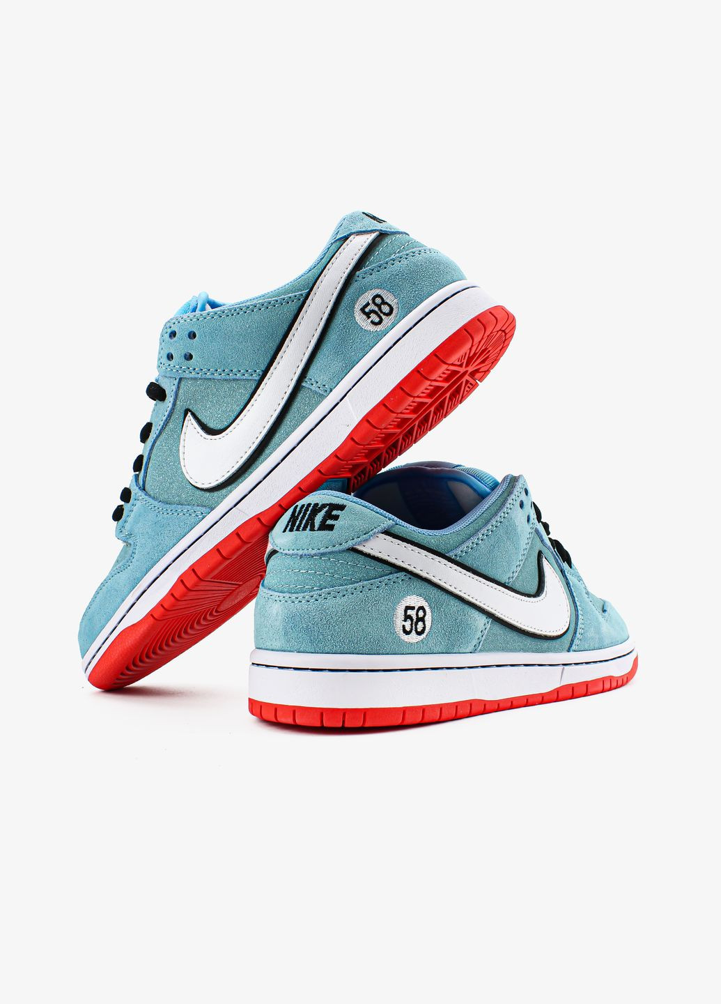 Голубые всесезонные кроссовки мужские и женские nike sb dunike low gulf blue | найк сб данк низкие голубые No Brand