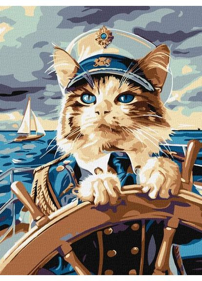 Картина по номерам - Кошачий адмирал ©art_selena_ru 30х40 см IDEYKA (362203601)