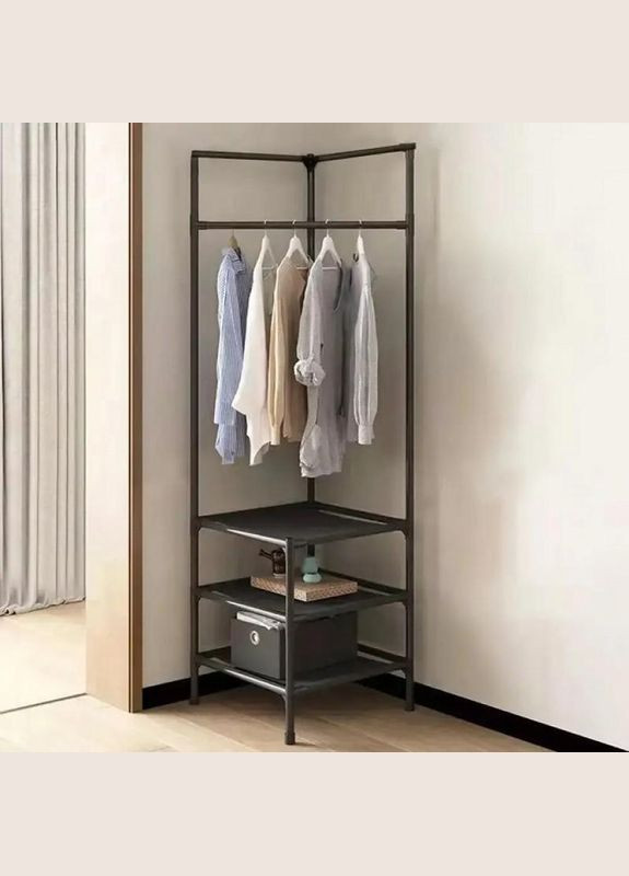 Угловая напольная вешалка для одежды с полками для обуви 185х40х40 см No Brand (316034303)