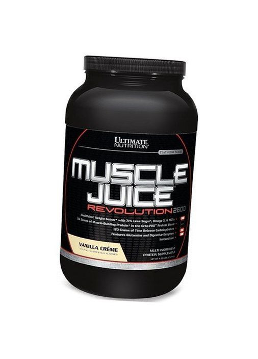 Гейнер для набору ваги, Muscle Juice Revolution, 2100г Ваніль (30090001) Ultimate Nutrition (296686688)