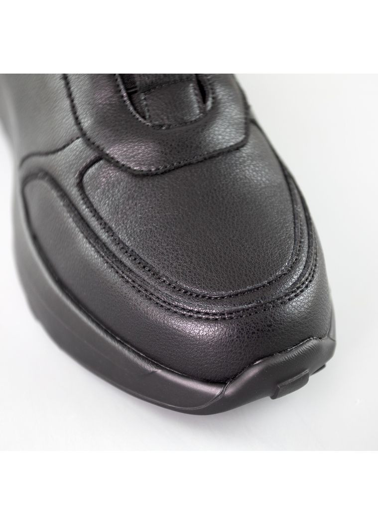 Кроссовки женские кожаные Fashion чёрные (359227025)