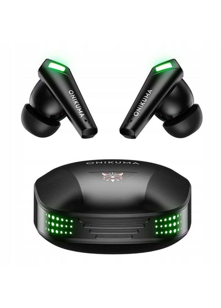 Геймерские Bluetooth-наушники T308 с зарядным кейсом Игровая гарнитура Черный Onikuma (356112230)