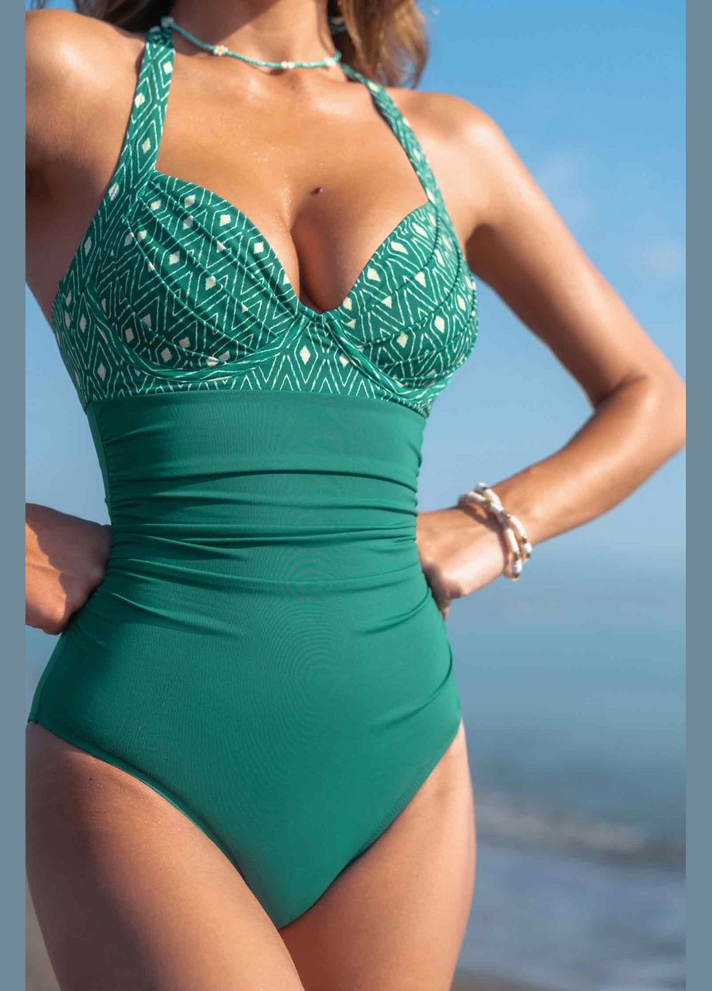 Зелений літній купальник CUPSHE