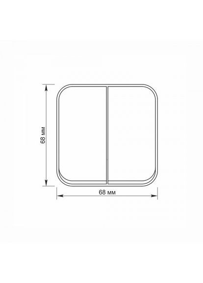 IP20 Выключатель наружный двухклавишный белый BINERA Videx (366298341)