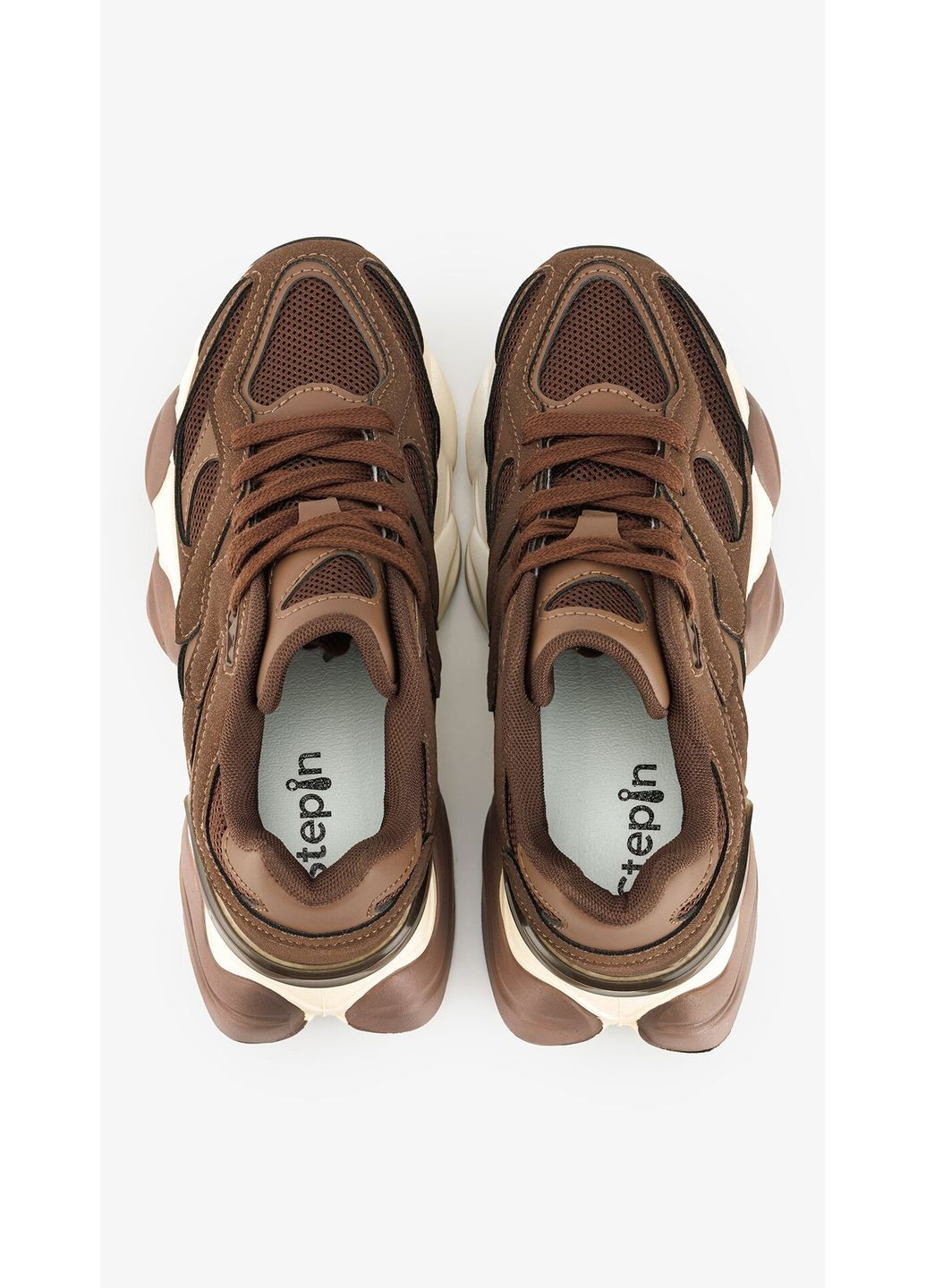 Коричневі кросівки жіночі vb-005b shop (2000999276651) Stepln