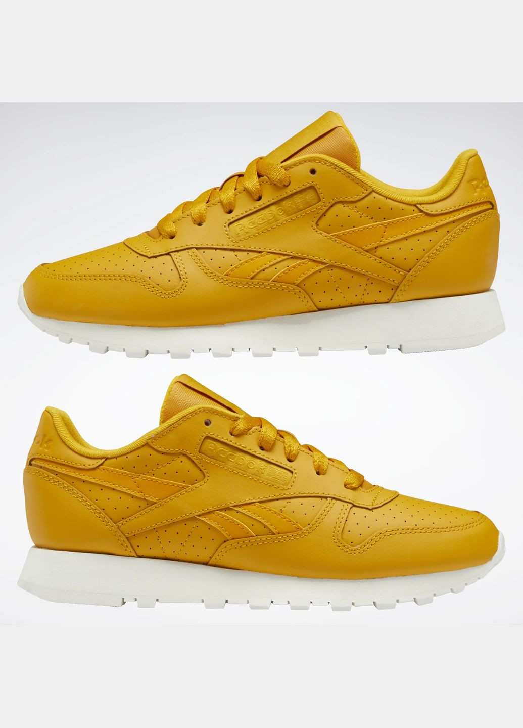 Светло-оранжевые демисезонные кроссовки Reebok Classic Leather Shoes Orange GY1579