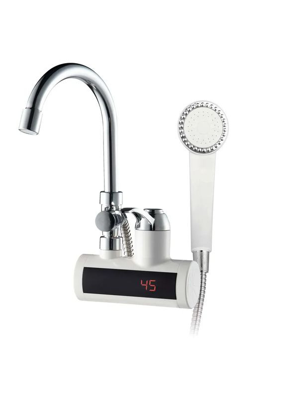 Водонагреватель 3 kW проточн., ELW22-EW С ИНД.ТЕМП., на СТЕНУ (со шлангом и воронкой) (ZX4934) Zerix (321204661)