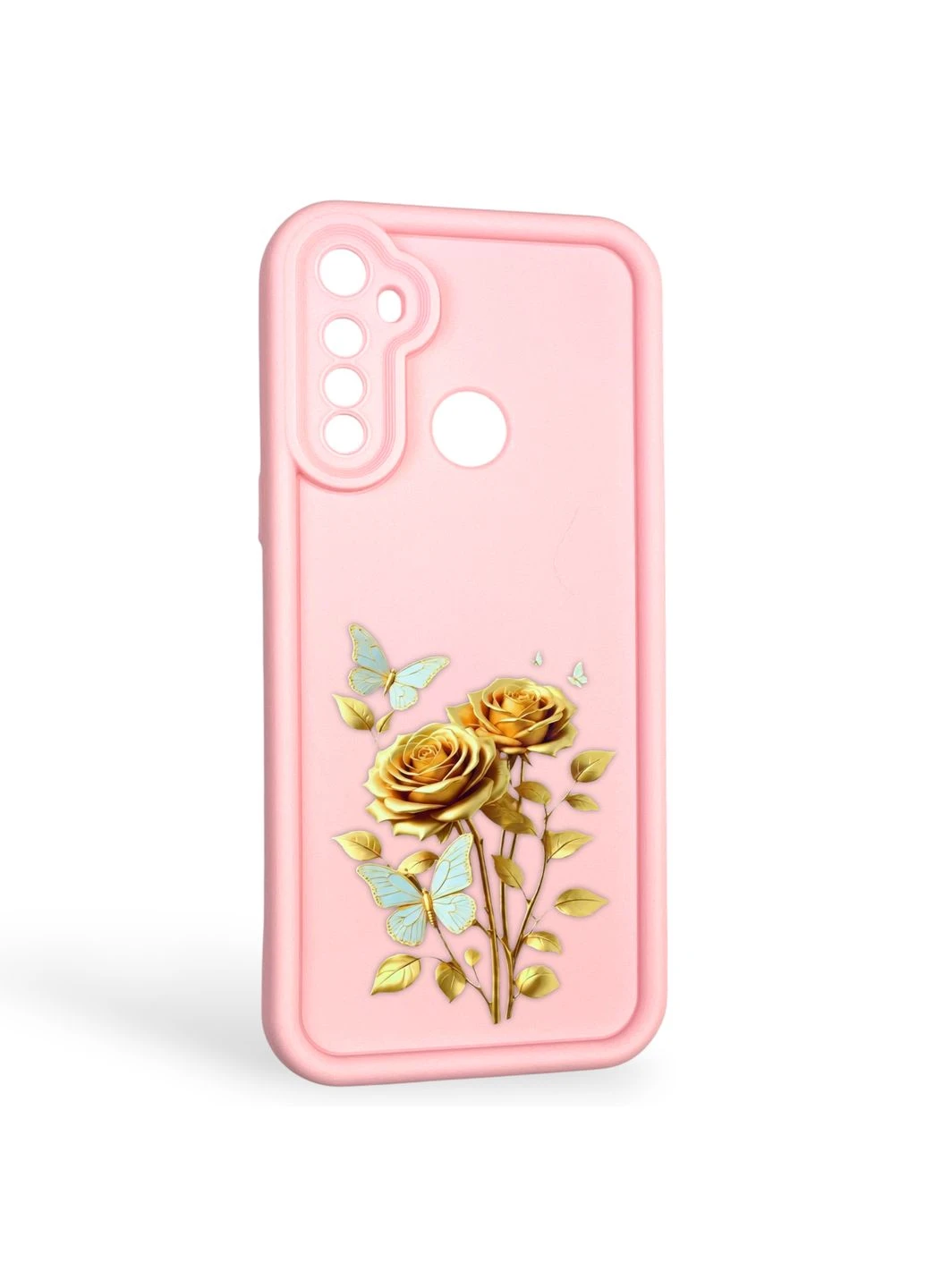 Чохол силіконовий Soft Touch з 3D принтом жіночим для 6i рожевий (Повний захист камери) Realme (373671524)