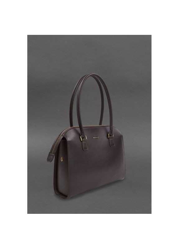 Сумка тоут через плече жіноча шкіряна велика Темно-коричневий 36053 BlankNote (338182773)