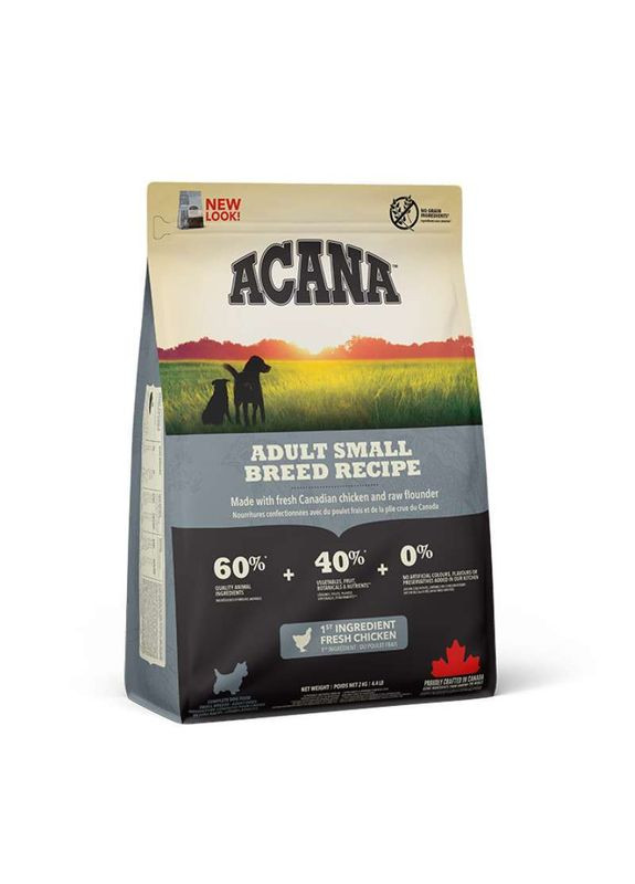 Adult Small Breed Recipe - Сухой корм с мясом цыплят для взрослых собак малых пород - 340 г Acana (327069676)